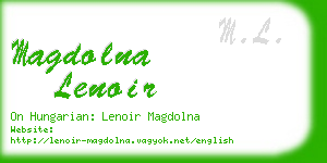 magdolna lenoir business card
